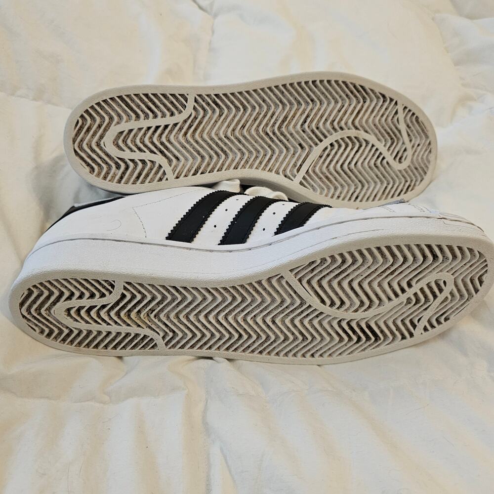 Adidas Superstar White Black Stripe Shell Toe Sneakers Women’s 8 Missing Insoles - Picture 6 of 6